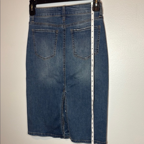 Blue Denim long button up skirt - Picture 3 of 3